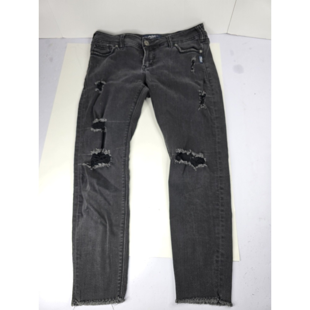 Silver Tuesday Fluid Denim Jeans Women's 30x26 Dark‎ Wash Stretch Denim Black